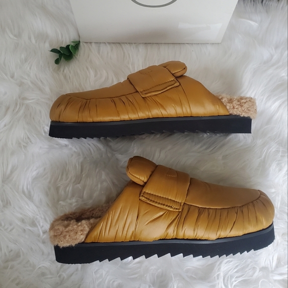 NIB ASH 'Gong' Puffy Nylon & Faux Fur Mule, Size 41 EU/ 10 US - Picture 5 of 15